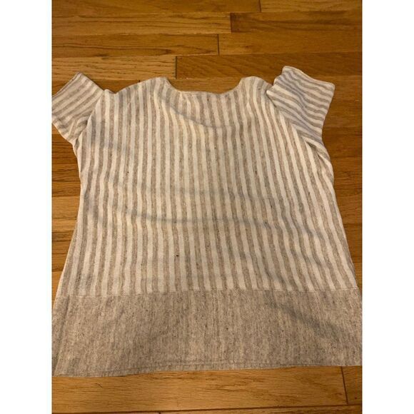 Lafayette 148 women's ten striped linen short sleeve blouse size small - Picture 4 of 8